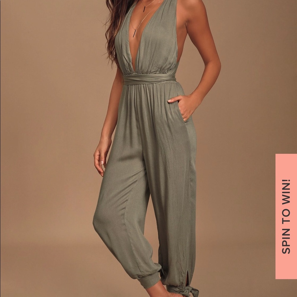 Lulus Lolinda Convertible Halter Jumpsuit